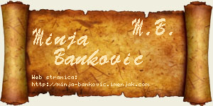 Minja Banković vizit kartica